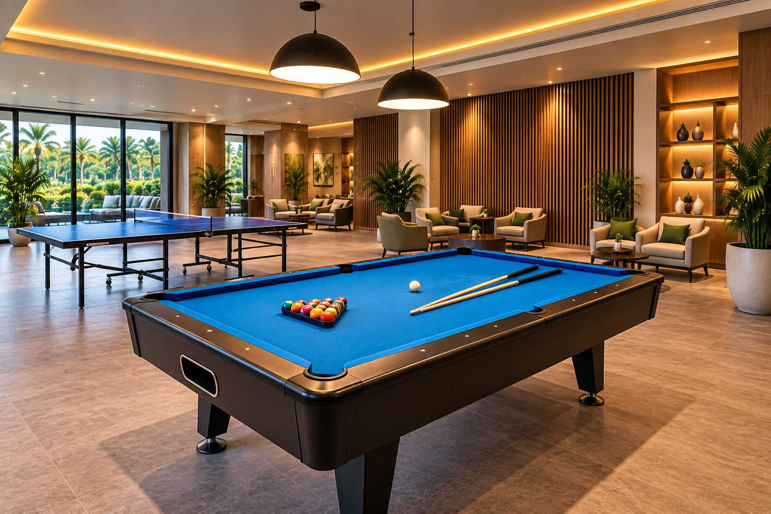 Lorvens Club indoor games room