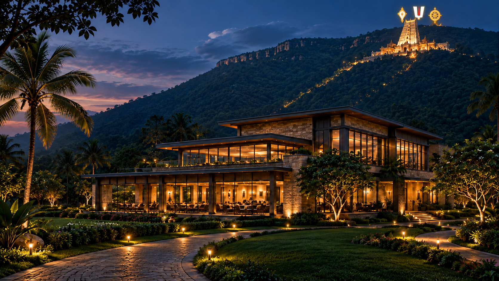 Lorvens Club exterior at night